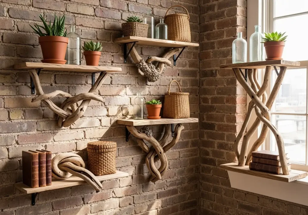 Rustic Floating Shelves