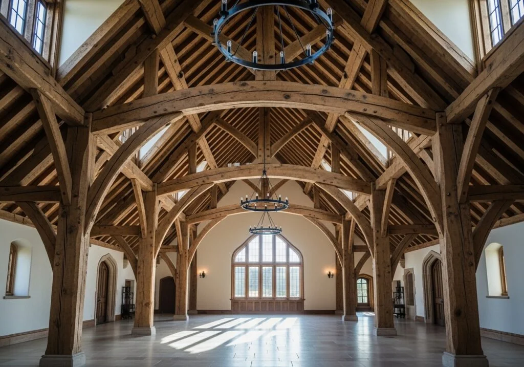  Exposed Wooden Ceiling Beams