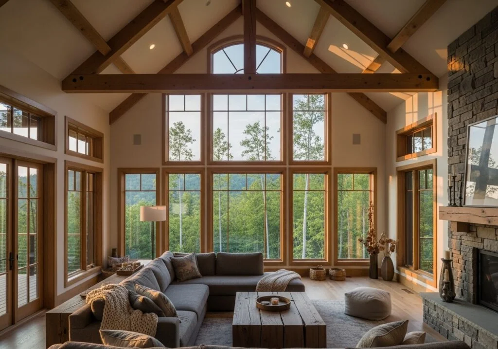 Vaulted Ceilings with Large Windows