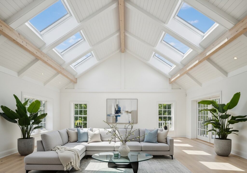  Bright Interior with Skylights