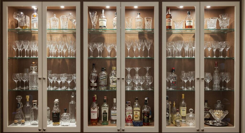 Showcase Glassware with Display Cabinets
