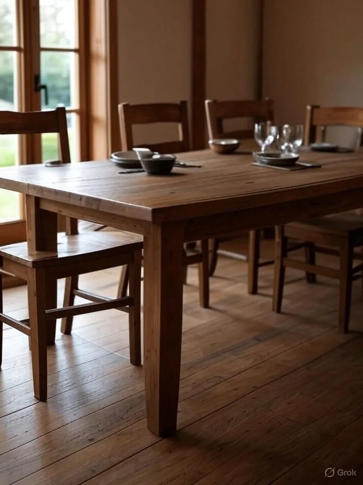 Sturdy Dining Table & Chairs