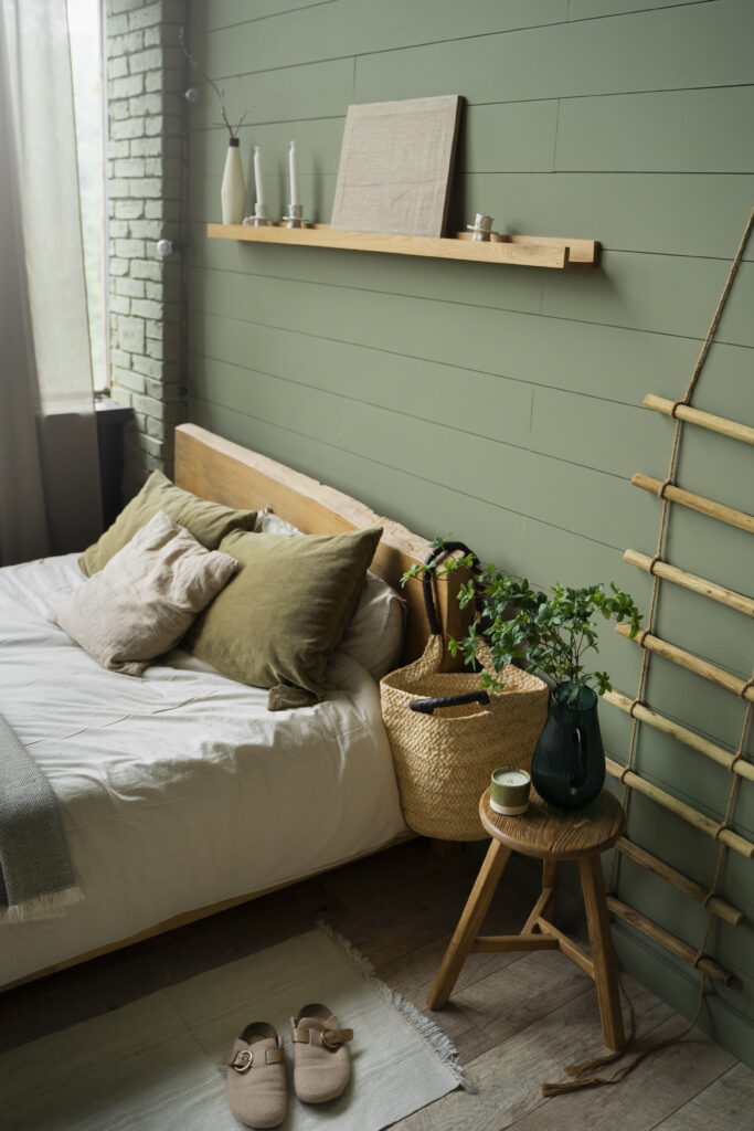Modern Lake House Bedroom Decor with Calming Color Palette