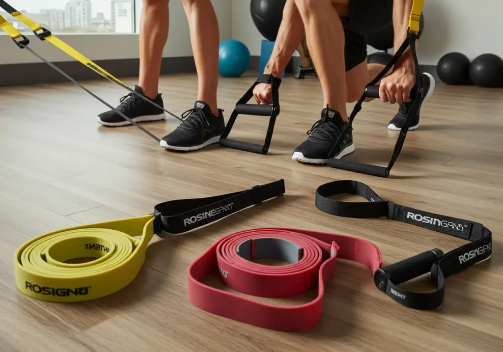 Resistance Bands in a home gym