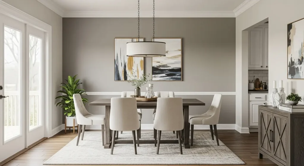 dining area with the light theme