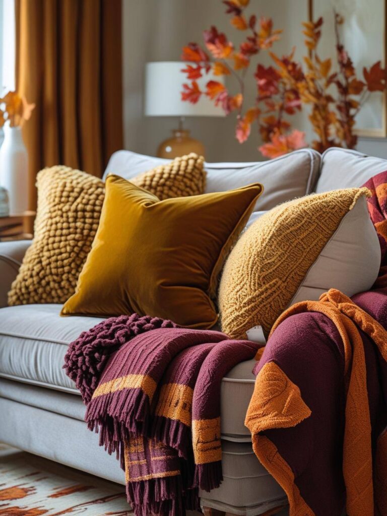 Add Layers with Throw Blankets and Pillows