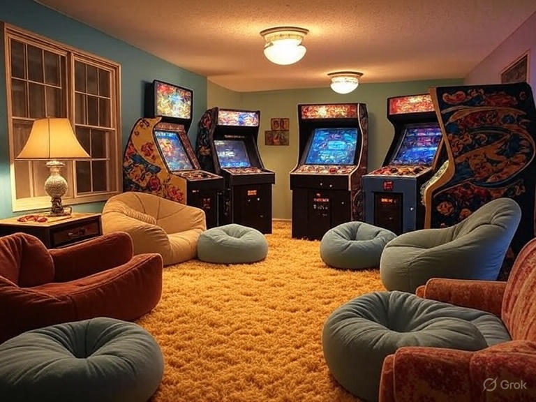 Basement into a Retro Game Room