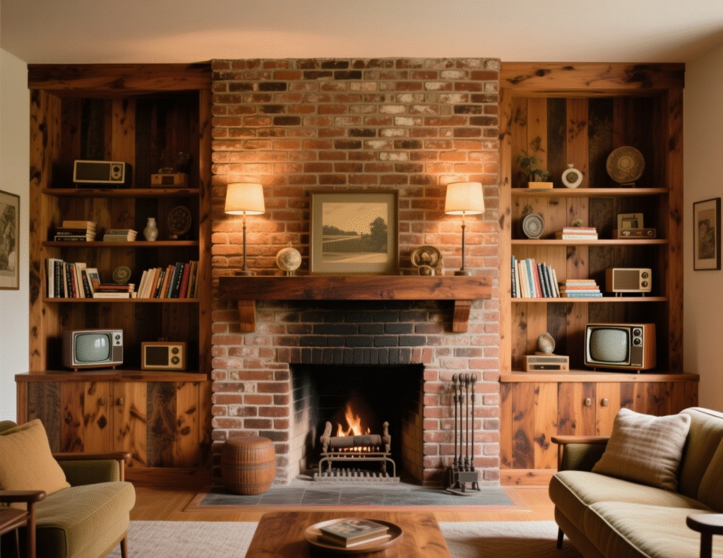 Brick Fireplace