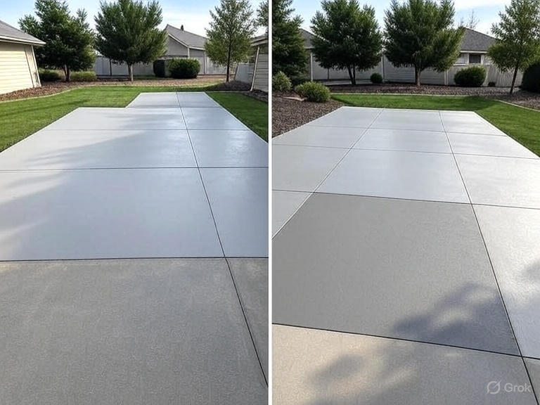 Concrete Patio Paint Ideas With Before and After Version