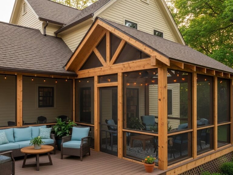 DIY Screened In Porch