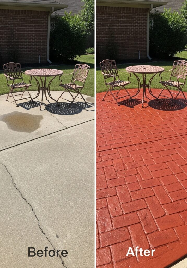 basic concrete patio