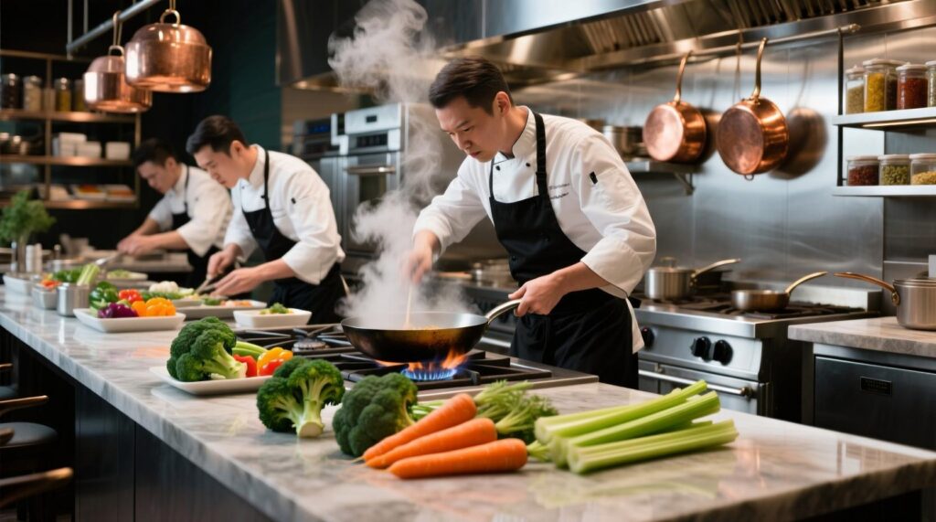 Mens are making food 