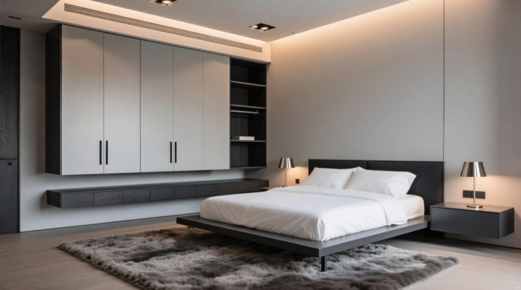  Modern Bedroom With Floating Storage