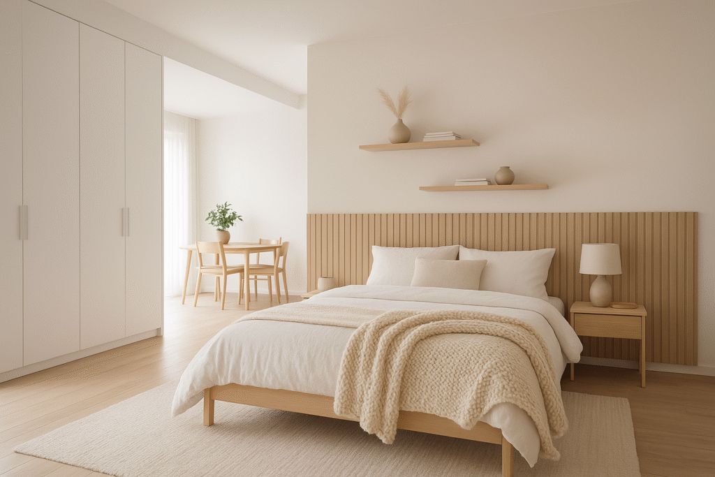 Scandinavian Bedroom Style With Open Layout