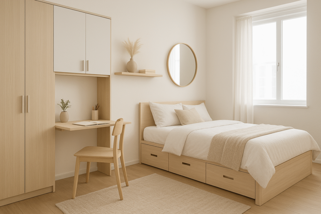 Space‑Saving Bedroom With Multi‑Purpose Furniture