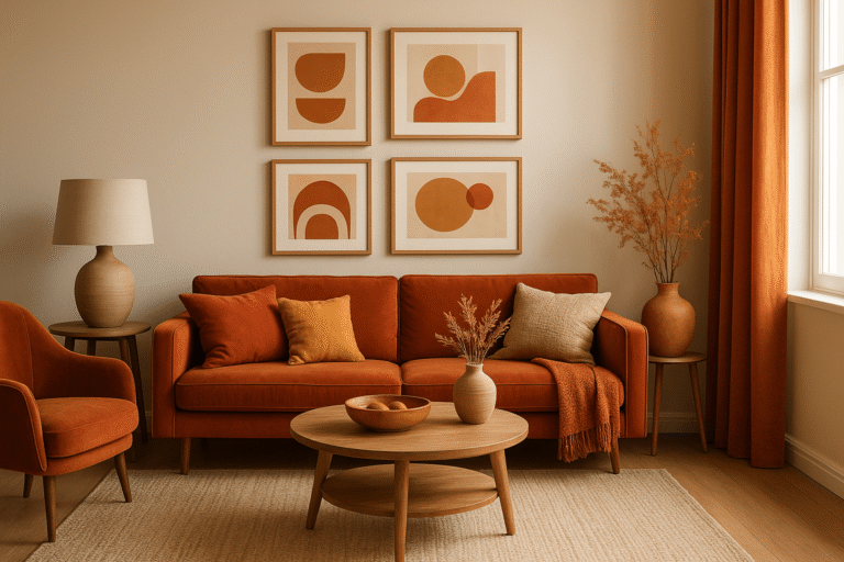 Warm Fall Color Palette in Your Living Room