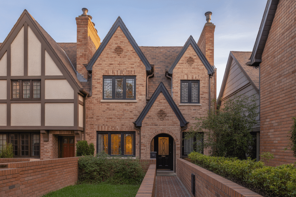 Tudor Townhome with Shared Walls