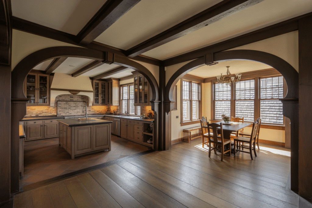 Tudor House with Open Kitchen Layout
