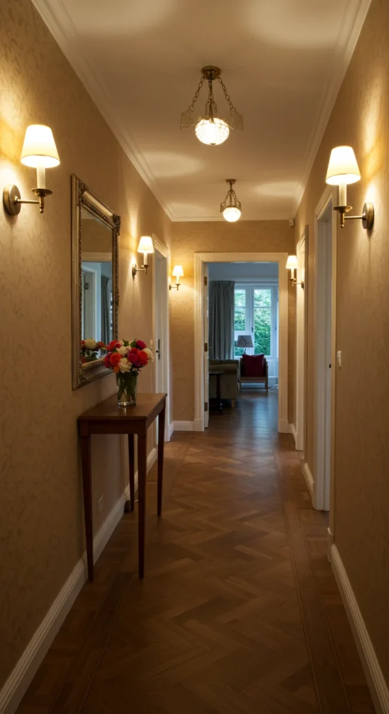 Warm Lighting in the hallway