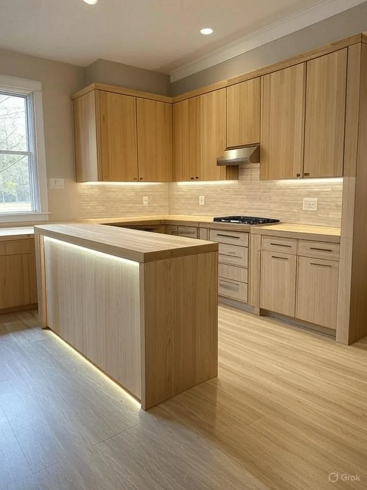 U-Shaped Kitchen With Hidden Pantry