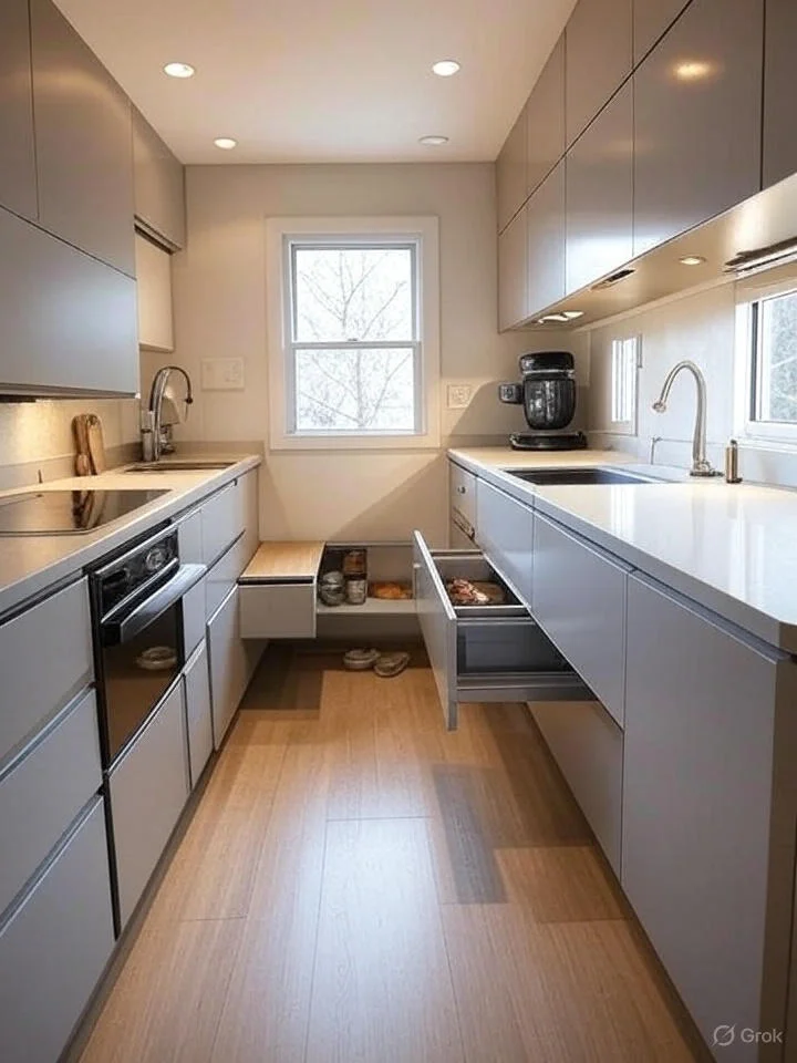 Galley Style With Side Island