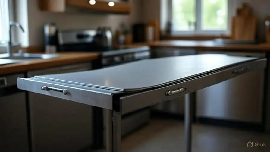 Add a Fold-Down Table for Extra Counter Space
