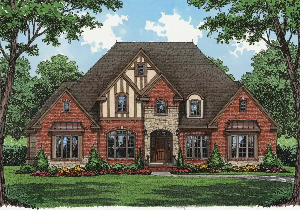 Classic Tudor Revival with Red Brick Charm