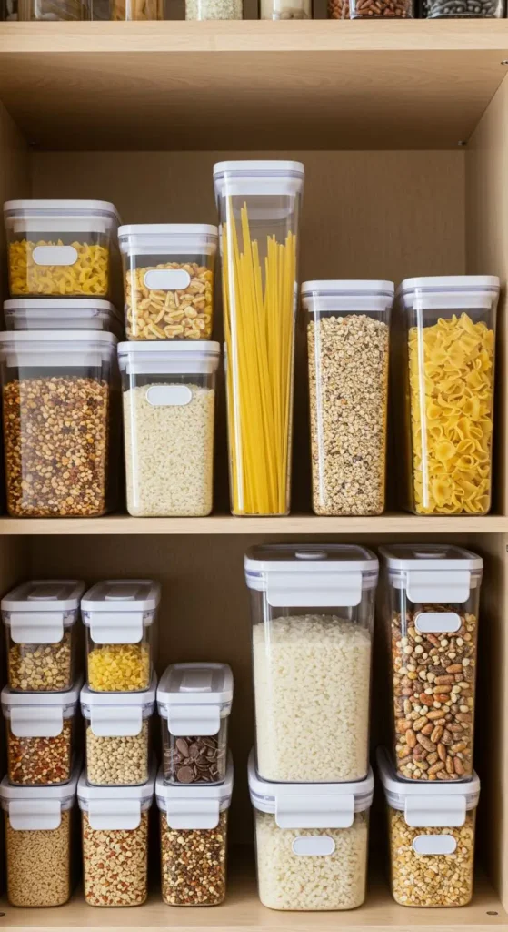 Use Clear Containers for Dry Goods