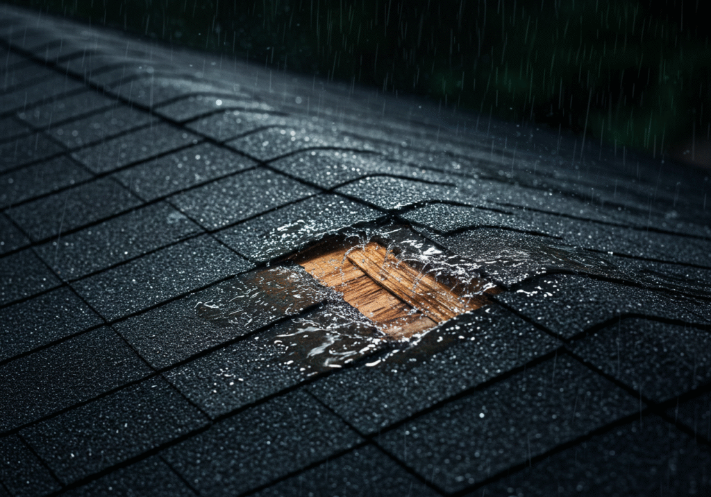 A leaked roof