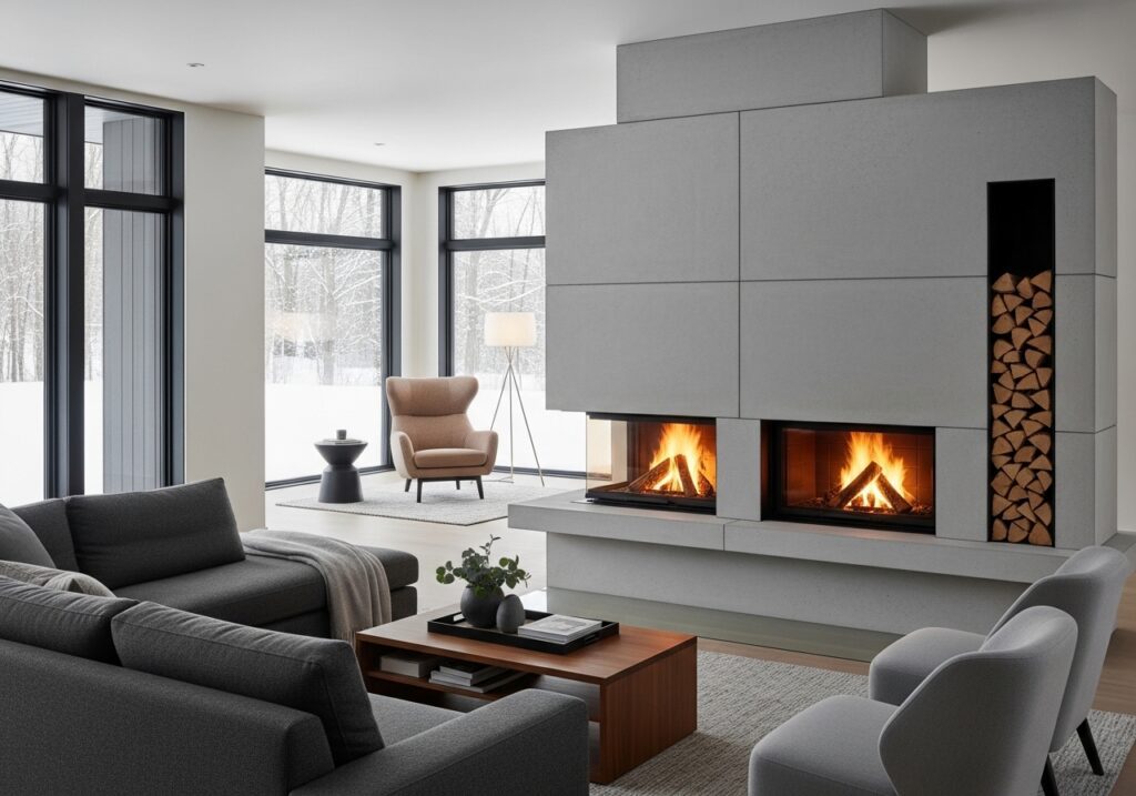 Multi-Sided Fireplaces