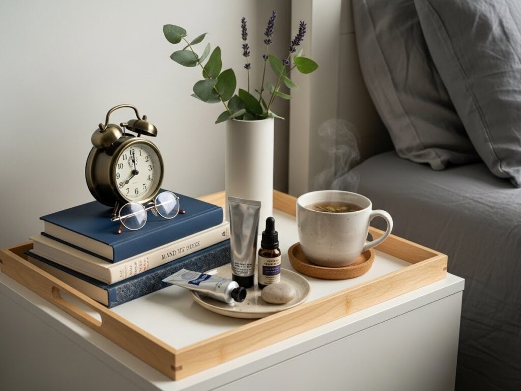 Bedside Tray Styling for Organization