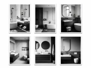 Black-and-White Bathroom Concept Boards: From First Idea to Final Styling Plan