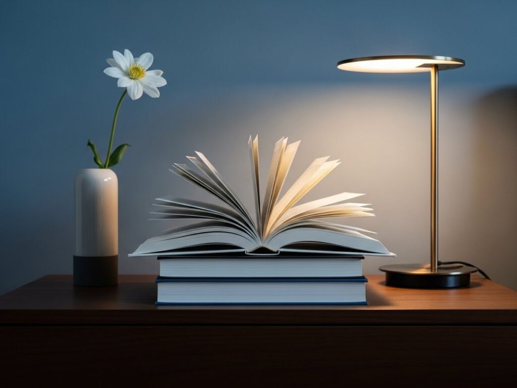 Books on Nightstand Decor for Depth