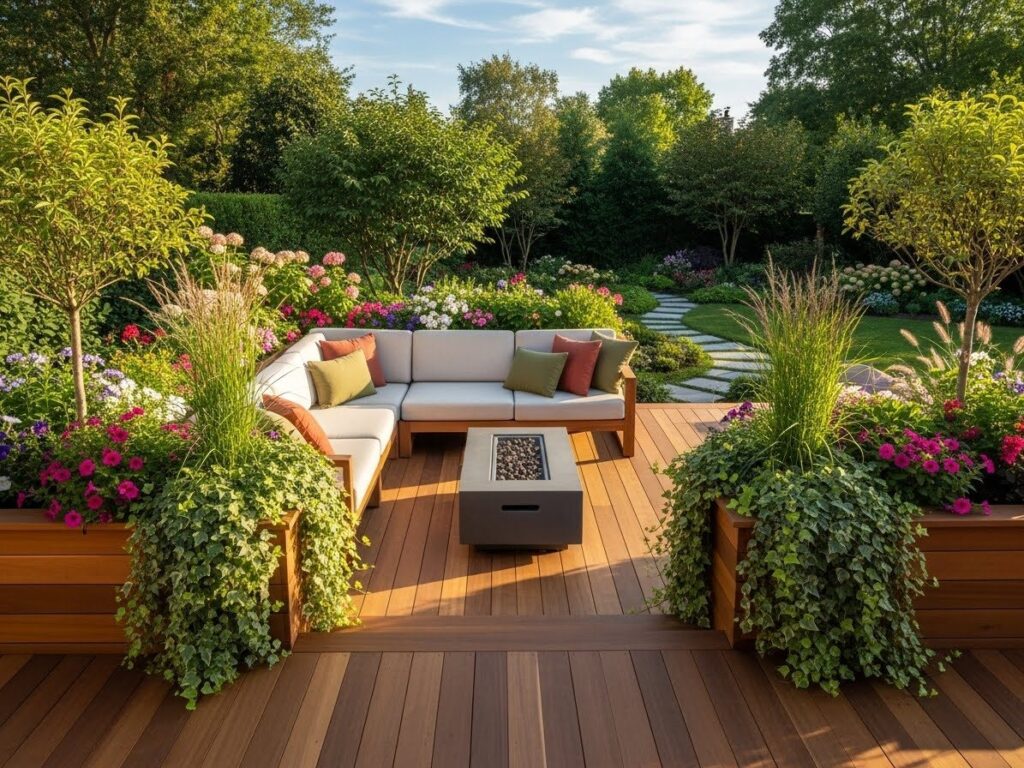 Built-In Deck Planters for Seamless Design