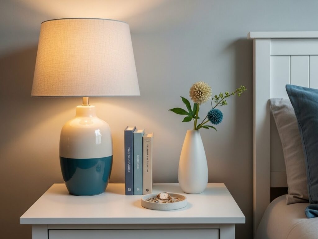 Color-Based Nightstand Styling for Visual Harmony