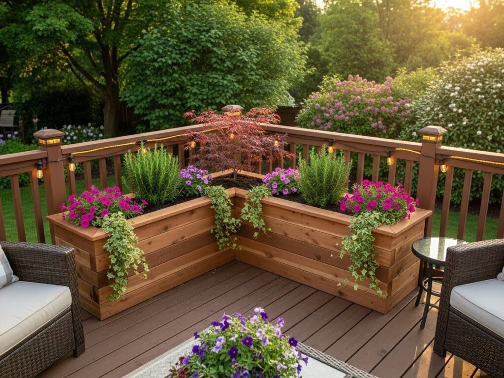 Corner Deck Planters to Maximize Unused Areas