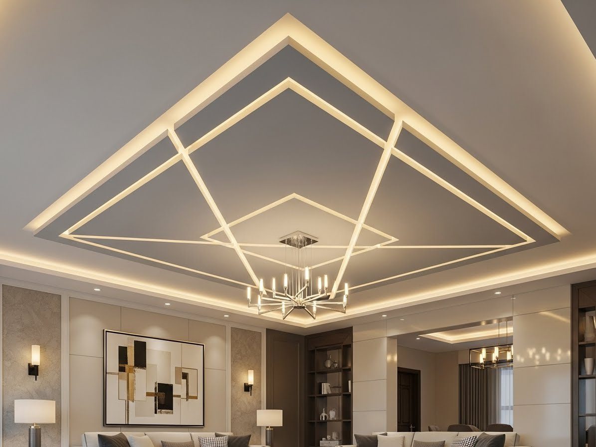15 LED Strip Lighting Ceiling Designs | Futuristic Look