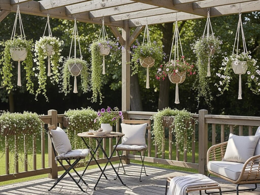 Hanging Deck Planters for Soft, Airy Styling
