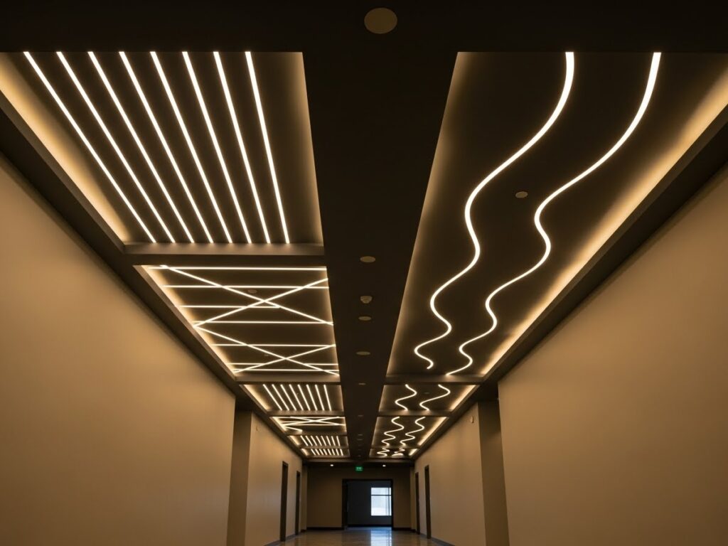 Hallway LED Ceiling Strip Designs