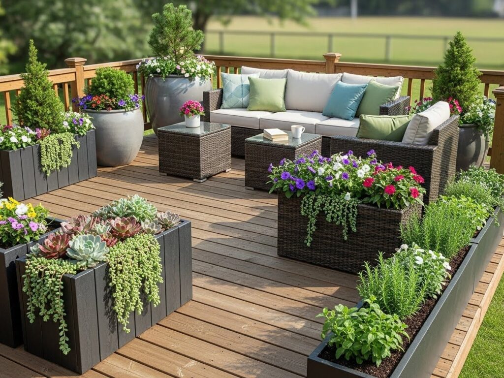 Low-Maintenance Deck Planters for Busy Homeowners
