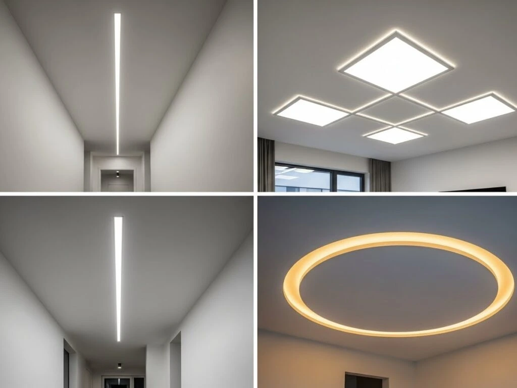 Minimalist Ceiling Light Strip Setups
