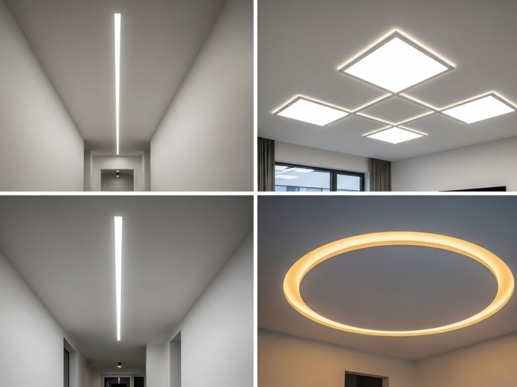 Minimalist Ceiling Light Strip Setups