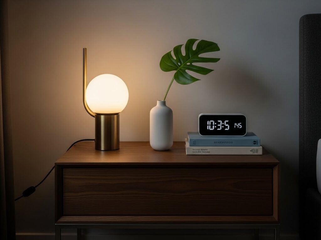 Modern Nightstand Decor with Clean Structure