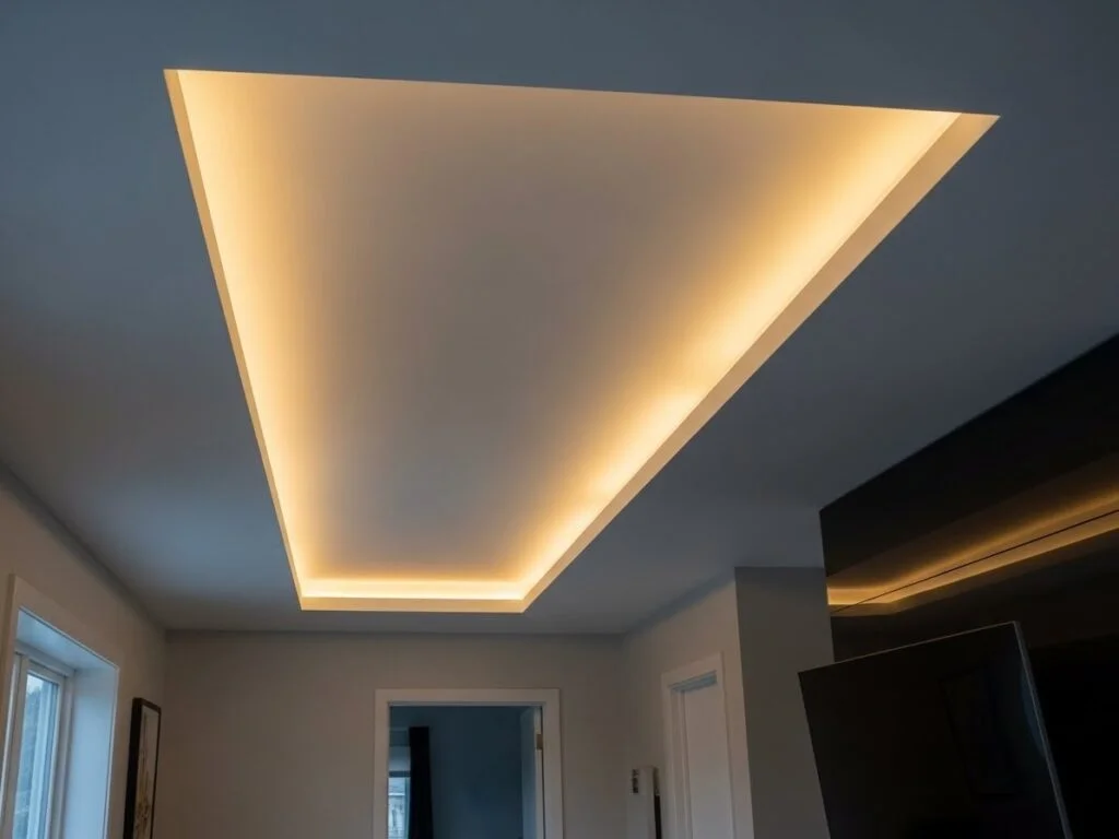 Modern POP Ceiling with Cove Lighting