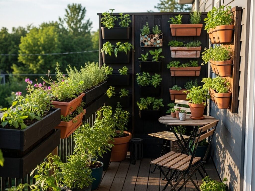 Vertical Deck Planters for Small Deck Gardening