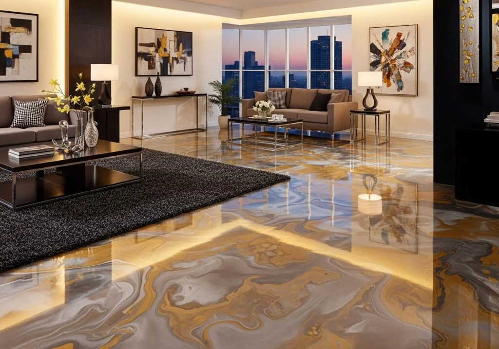 Metallic Epoxy for a Luxury Finish