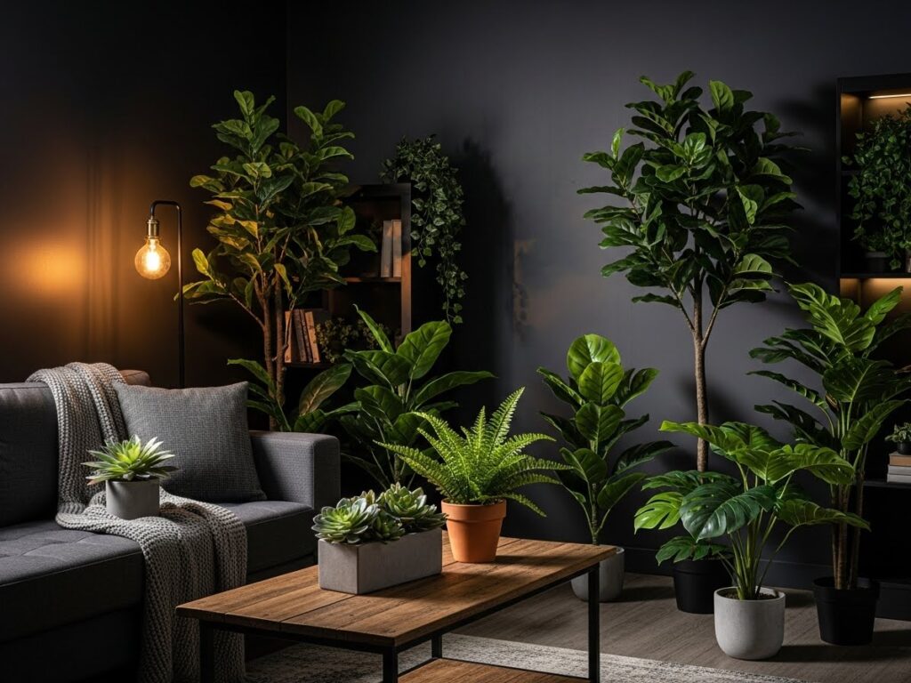 Artificial Plants in Low-Light Rooms