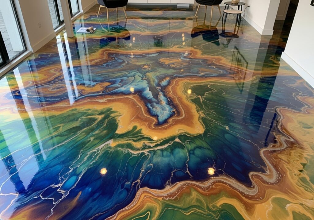 Colorful Epoxy Flooring Ideas
