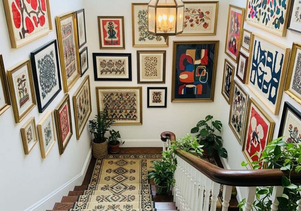  Framed textiles as wall art