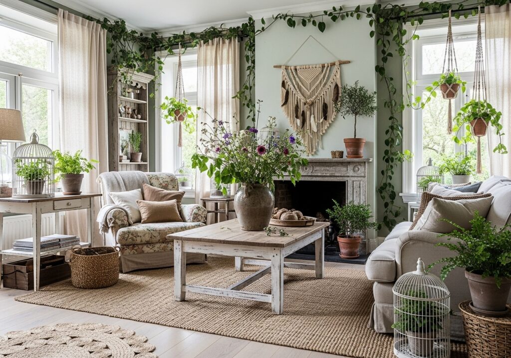 Integrating Natural Elements: Living room: Shabby Chic Ideas